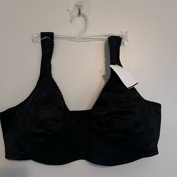 Playtex bra in black with floral print - Picture 1 of 3